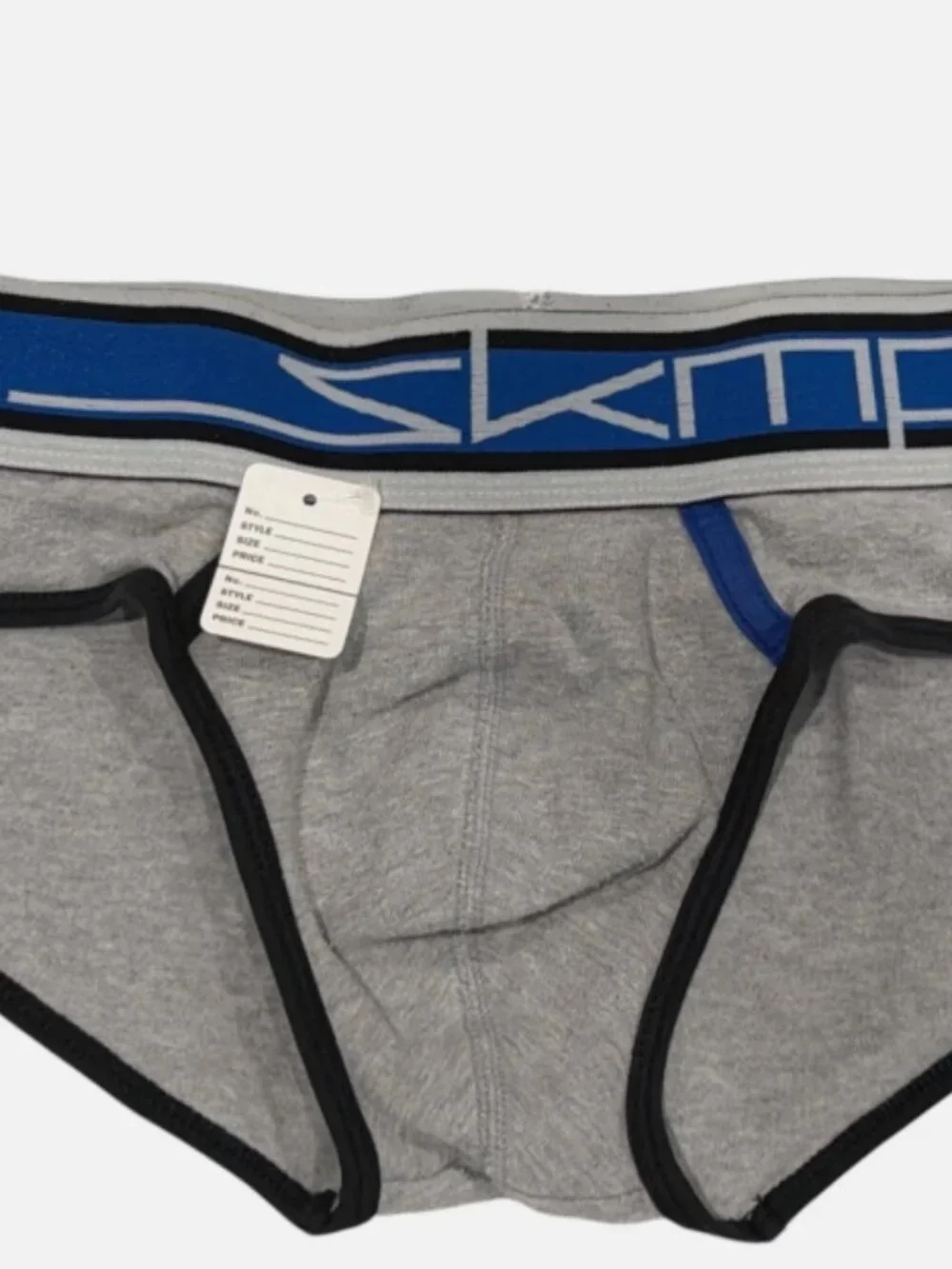 Skmpeez mens summer briefs Trunks Blue Gray Black trim SZ L Batman